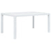 Masă de grădină, alb, 150 x 90 x 72 cm, plastic, aspect ratan - WALTI WALTI