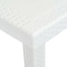 Masă de grădină, alb, 150 x 90 x 72 cm, plastic, aspect ratan - WALTI WALTI
