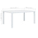 Masă de grădină, alb, 150 x 90 x 72 cm, plastic, aspect ratan - WALTI WALTI