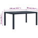 Masă de grădină, antracit, 150x90x72 cm, plastic, aspect ratan - WALTI WALTI