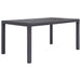 Masă de grădină, maro, 150x90x72 cm, plastic, aspect ratan - WALTI WALTI