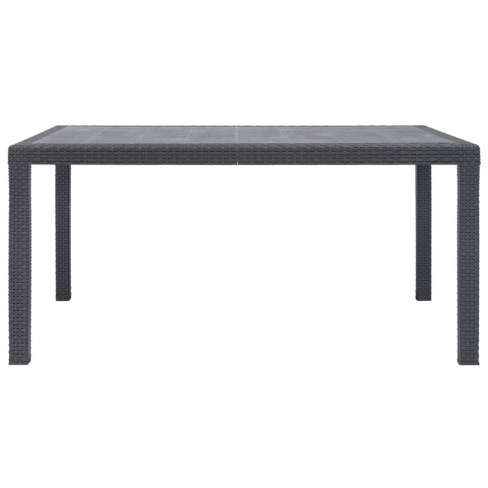 Masă de grădină, maro, 150x90x72 cm, plastic, aspect ratan - WALTI WALTI