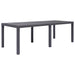 Masă de grădină, maro, 220x90x72 cm , plastic, aspect ratan - WALTI WALTI