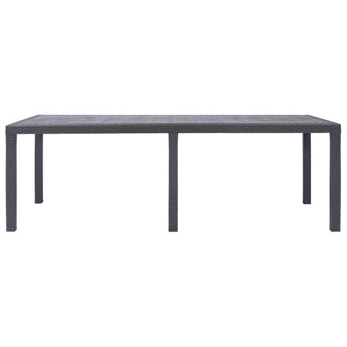 Masă de grădină, maro, 220x90x72 cm , plastic, aspect ratan - WALTI WALTI