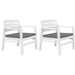 Set mobilier de grădină, 3 piese, alb, plastic - WALTI WALTI