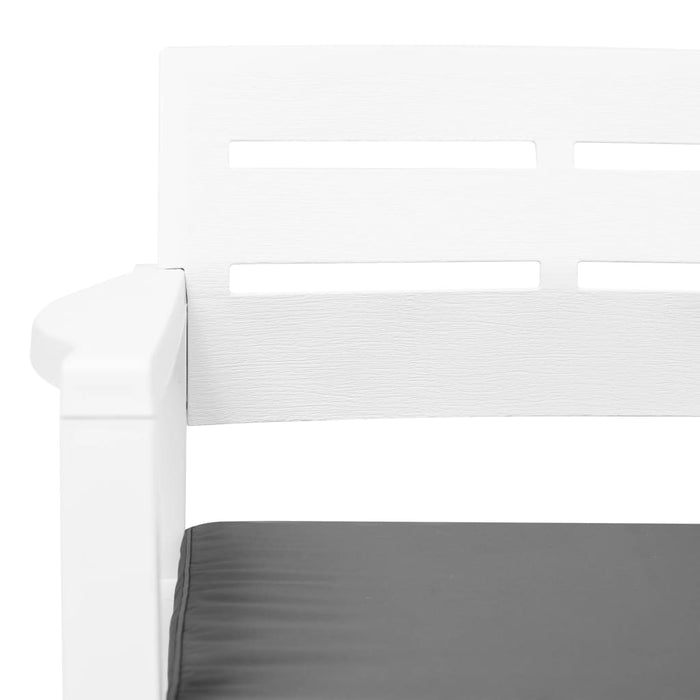 Set mobilier de grădină, 3 piese, alb, plastic - WALTI WALTI