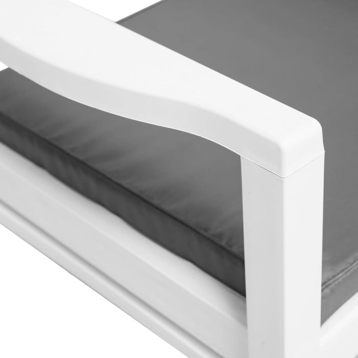 Set mobilier de grădină, 3 piese, alb, plastic - WALTI WALTI