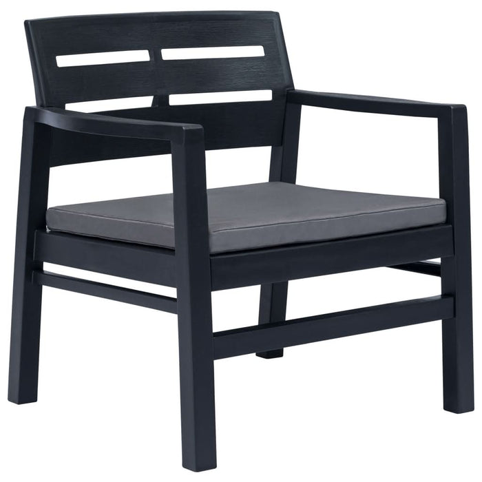Set mobilier de grădină, 3 piese, antracit, plastic - WALTI WALTI