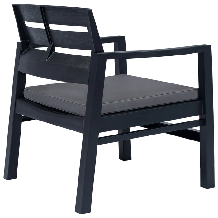 Set mobilier de grădină, 3 piese, antracit, plastic - WALTI WALTI