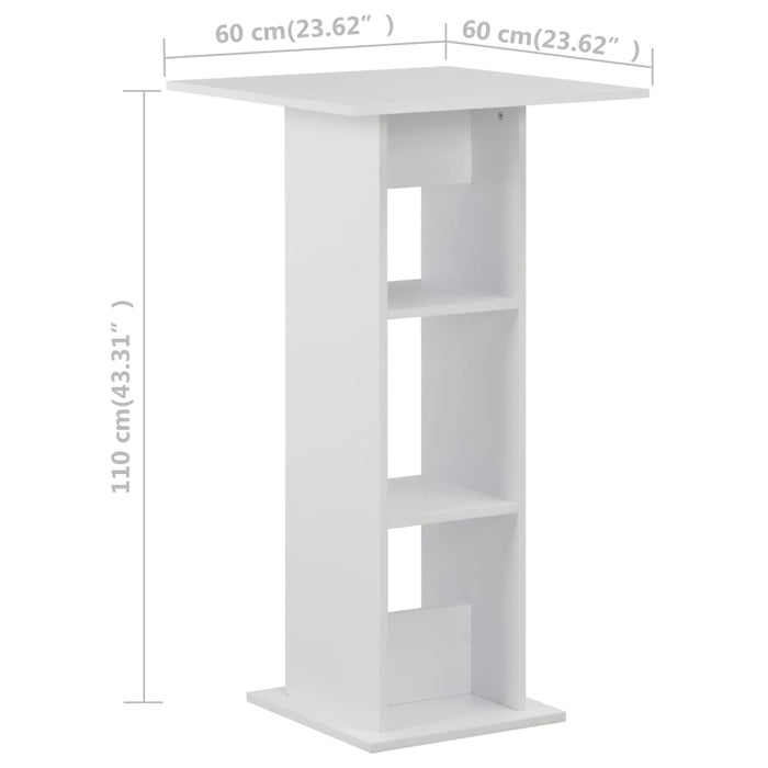 Masă de bar, alb, 60 x 60 x 110 cm WALTI