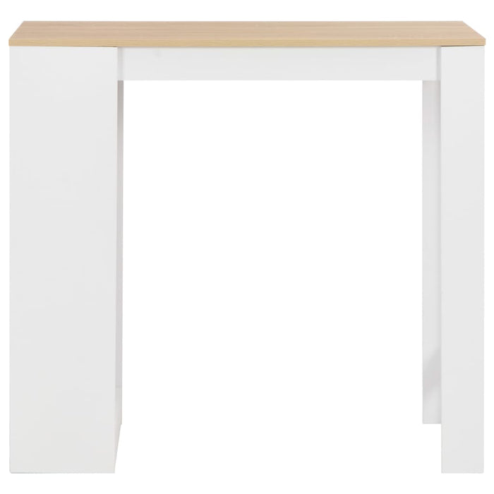 Masă de bar cu raft, alb, 110 x 50 x 103 cm - WALTI WALTI