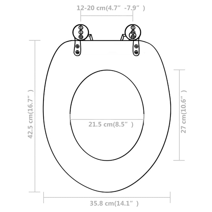 Capace WC, 2 buc., alb, MDF - WALTI WALTI