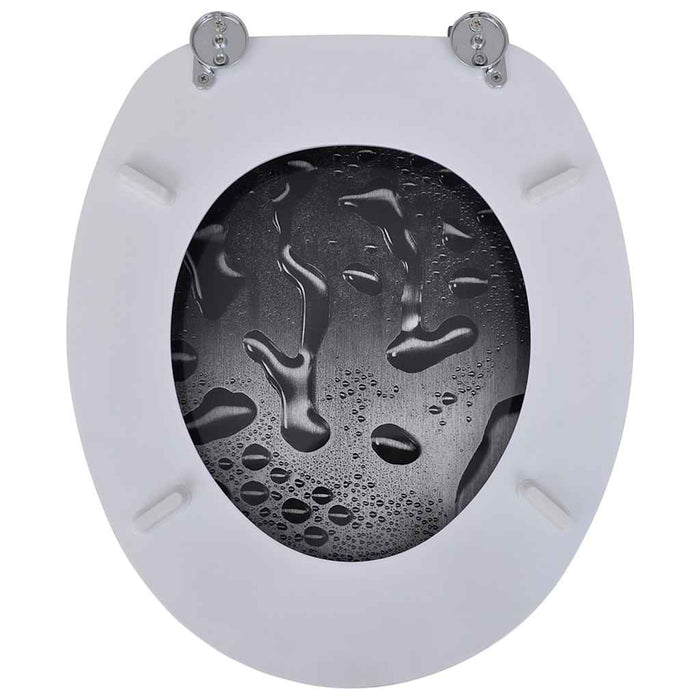 Capace WC, 2 buc., MDF, model picături de apă - WALTI WALTI