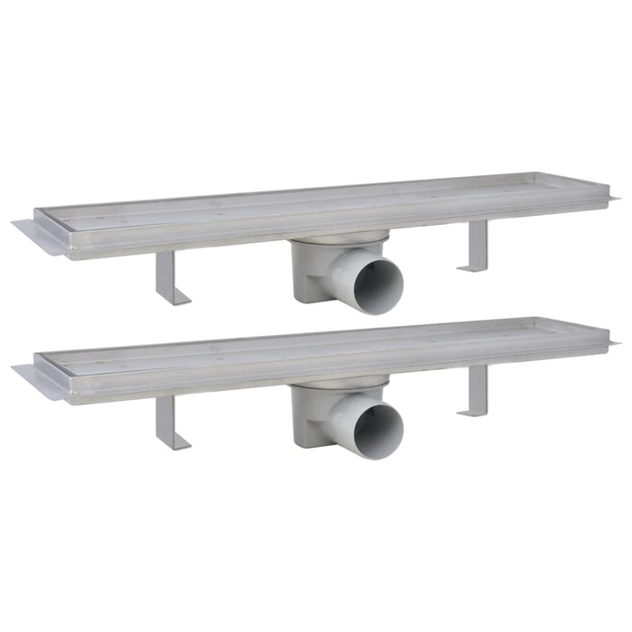 Rigolă liniară duș, 2 buc, 530 x 140 mm, oțel inoxidabil WALTI