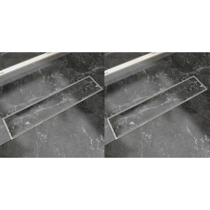 Rigolă liniară duș, 2 buc, 530 x 140 mm, oțel inoxidabil WALTI