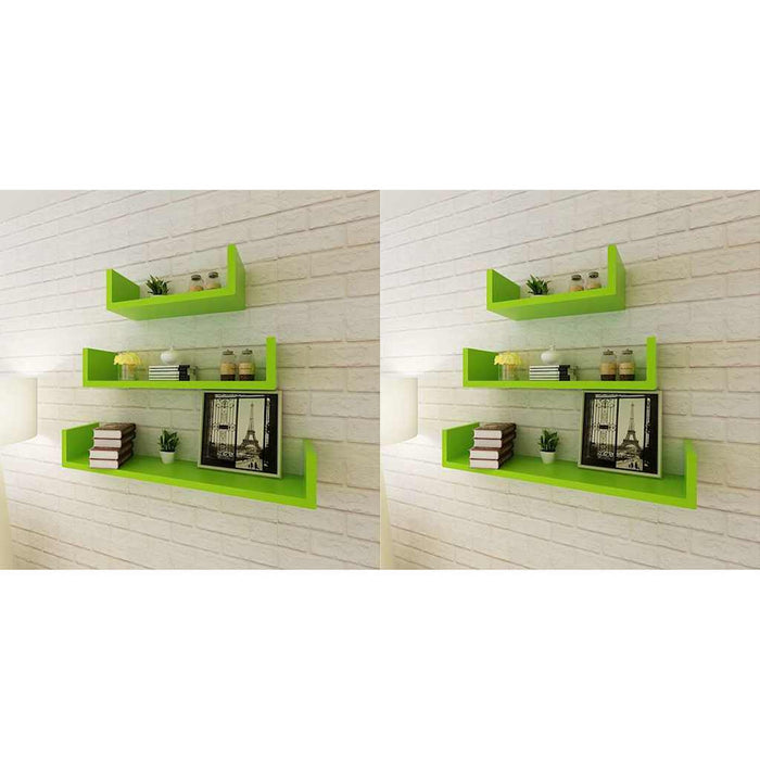 Rafturi de perete, 6 buc., verde WALTI
