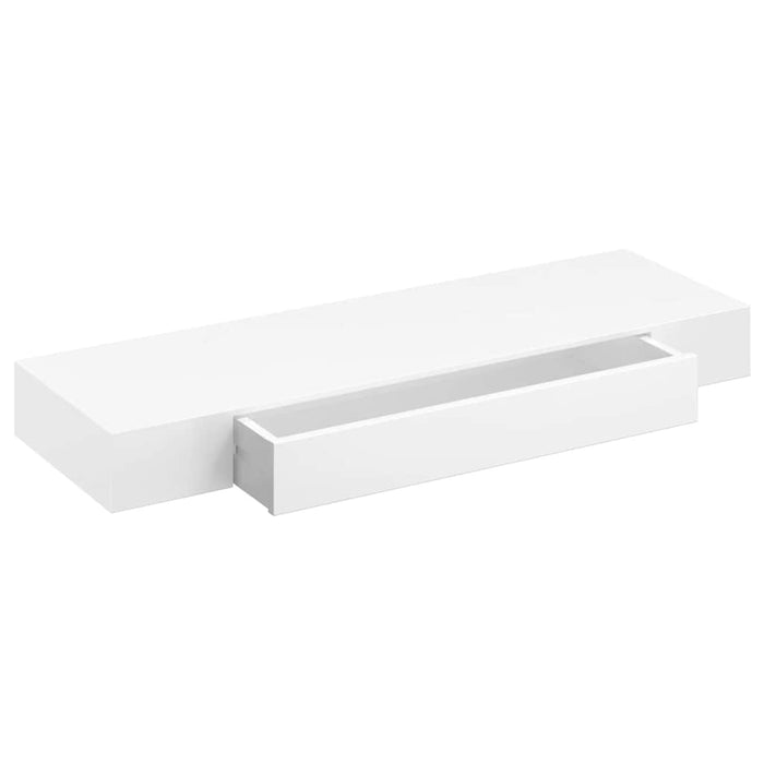 Rafturi de perete suspendate cu sertare, 2 buc., alb, 80 cm - WALTI WALTI