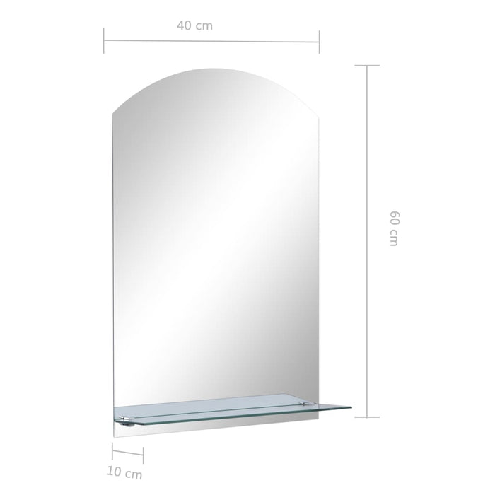 Oglindă de perete cu raft, 40 x 60 cm, sticlă securizată - WALTI WALTI