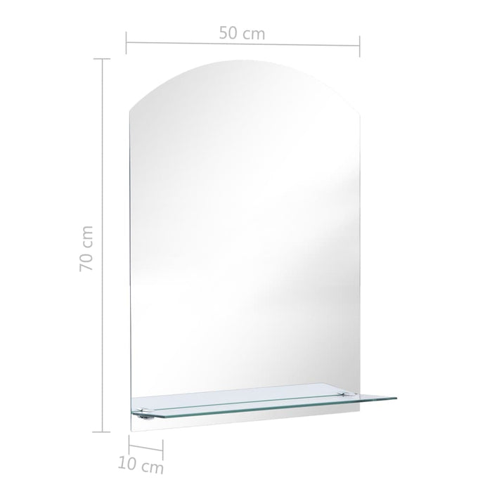 Oglindă de perete cu raft, 50 x 70 cm, sticlă securizată - WALTI WALTI