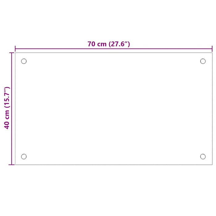 Panou antistropi de bucătărie, culoare lapte, 70x40 cm, sticlă securizată WALTI