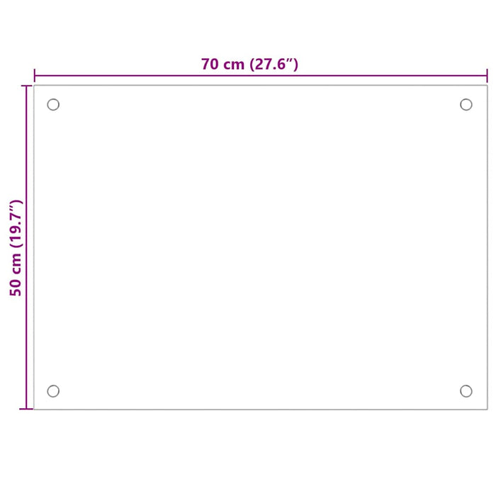 Panou antistropi de bucătărie, culoare lapte, 70x50 cm, sticlă securizată WALTI