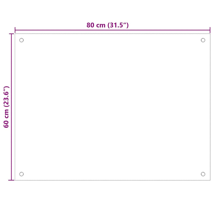 Panou antistropi de bucătărie, culoare lapte, 80x60 cm, sticlă securizată WALTI