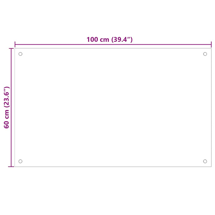 Panou antistropi de bucătărie, culoare lapte, 100x60 cm sticlă securizată WALTI