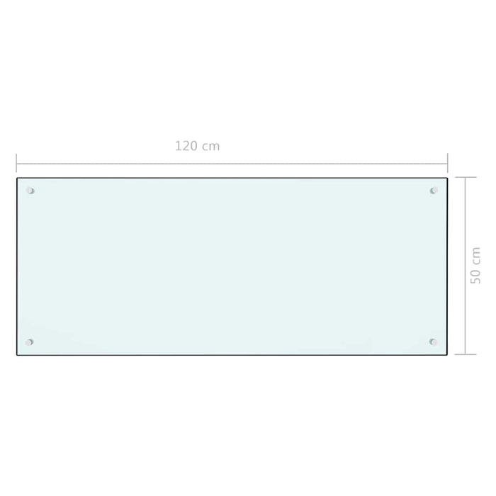 Panou antistropi de bucătărie, culoare lapte, 120x50 cm sticlă securizată WALTI