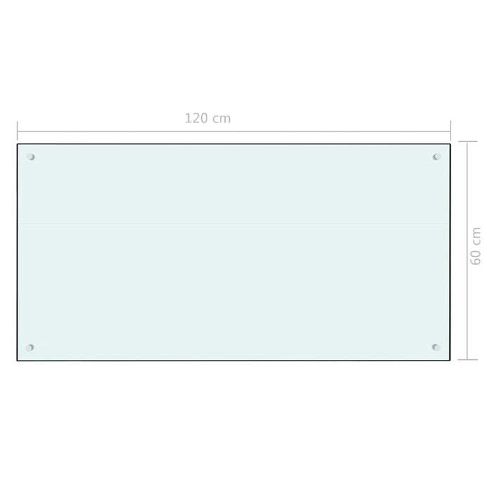 Panou antistropi de bucătărie, culoare lapte, 120x60 cm sticlă securizată WALTI