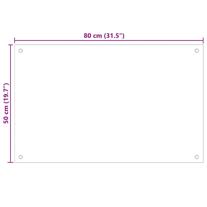 Panou antistropi bucătărie transparent 80x50 cm sticlă securiz. - WALTI WALTI