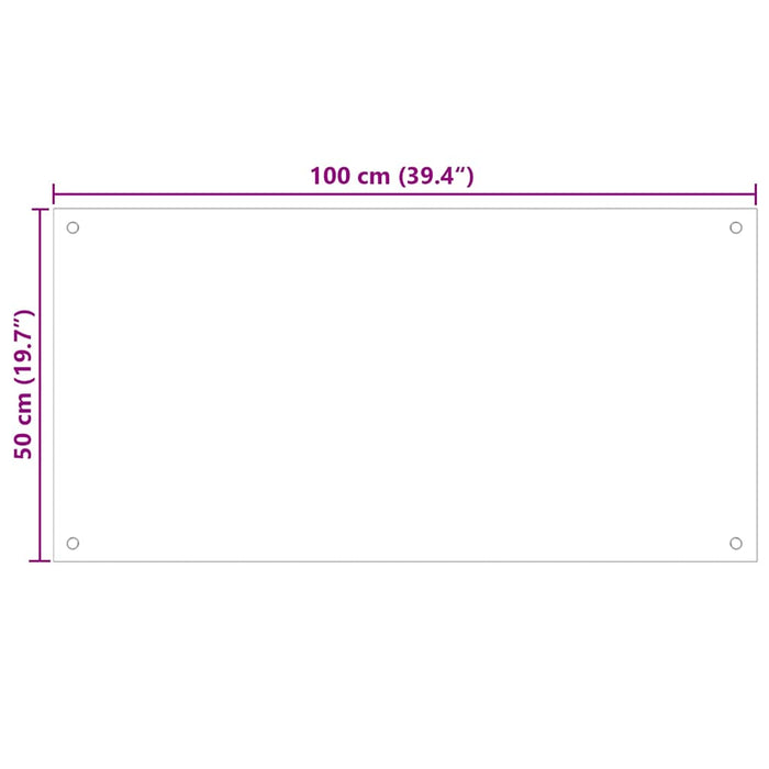 Panou antistropi bucătărie transparent 100x50cm sticlă securiz. - WALTI WALTI