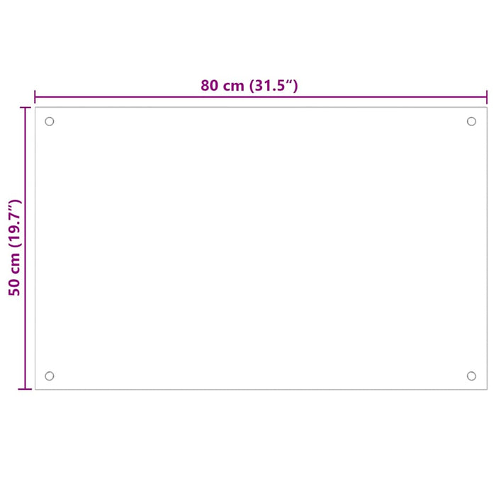 Panou antistropi de bucătărie, negru 80x50 cm sticlă securizată - WALTI WALTI