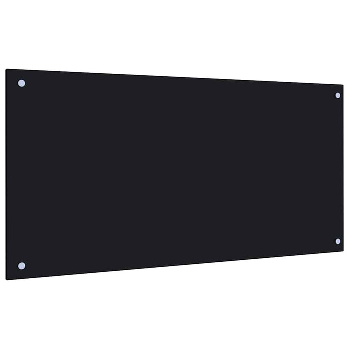 Panou antistropi de bucătărie negru 100x50 cm sticlă securizată WALTI