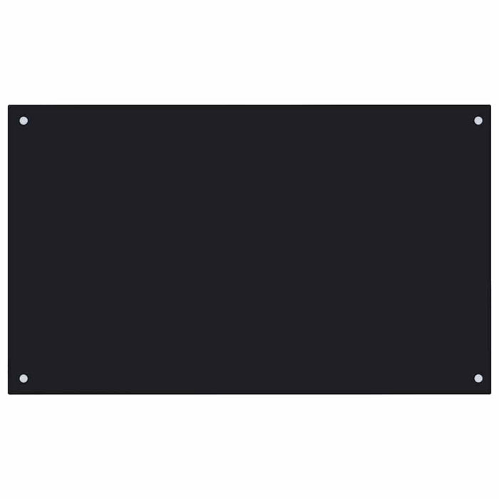 Panou antistropi de bucătărie negru 100x60 cm sticlă securizată WALTI