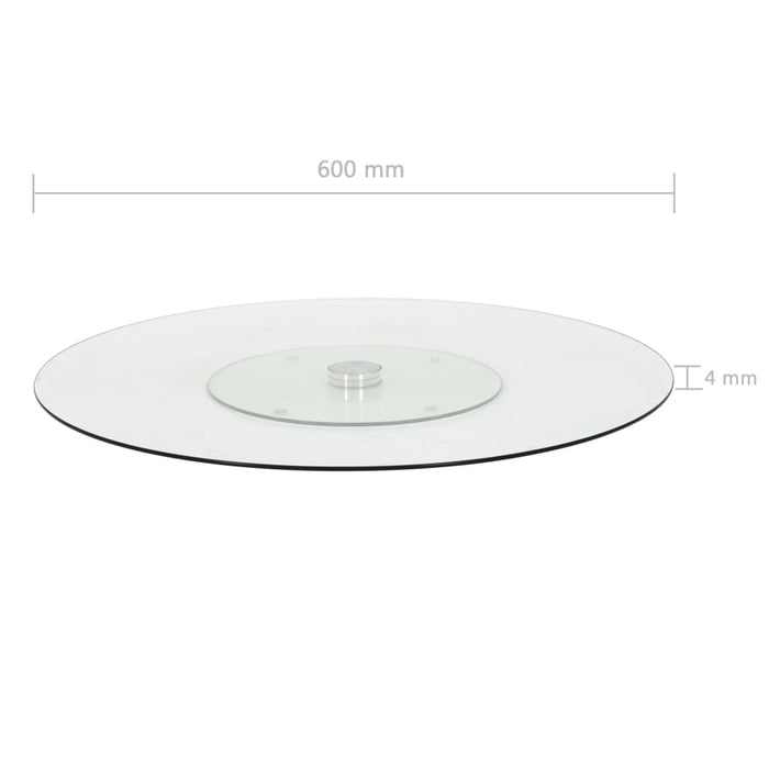 Platou servire rotativ transparent, 60 cm, sticlă securizată - WALTI WALTI