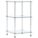 Raft cu 3 niveluri, transparent, 40x40x67 cm, sticlă securizată - WALTI WALTI