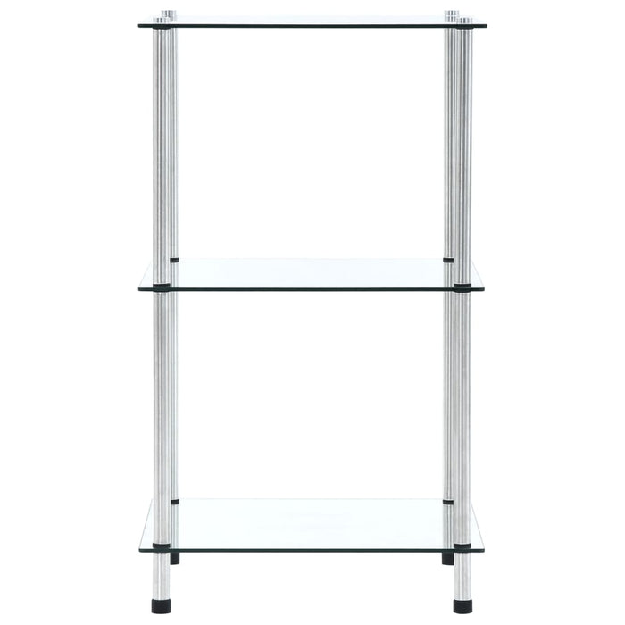 Raft cu 3 niveluri, transparent, 40x40x67 cm, sticlă securizată - WALTI WALTI