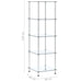 Raft cu 5 niveluri transparent, 40x40x130 cm, sticlă securizată - WALTI WALTI
