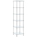 Raft cu 6 niveluri transparent, 40x40x160 cm, sticlă securizată - WALTI WALTI