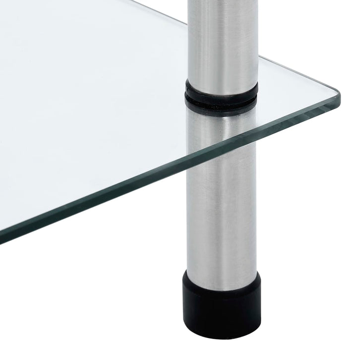 Raft cu 6 niveluri transparent, 40x40x160 cm, sticlă securizată - WALTI WALTI