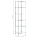 Raft cu 6 niveluri transparent, 40x40x160 cm, sticlă securizată - WALTI WALTI