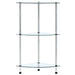 Raft cu 3 niveluri, transparent, 30x30x67 cm, sticlă securizată - WALTI WALTI