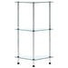 Raft cu 3 niveluri, transparent, 30x30x67 cm, sticlă securizată - WALTI WALTI