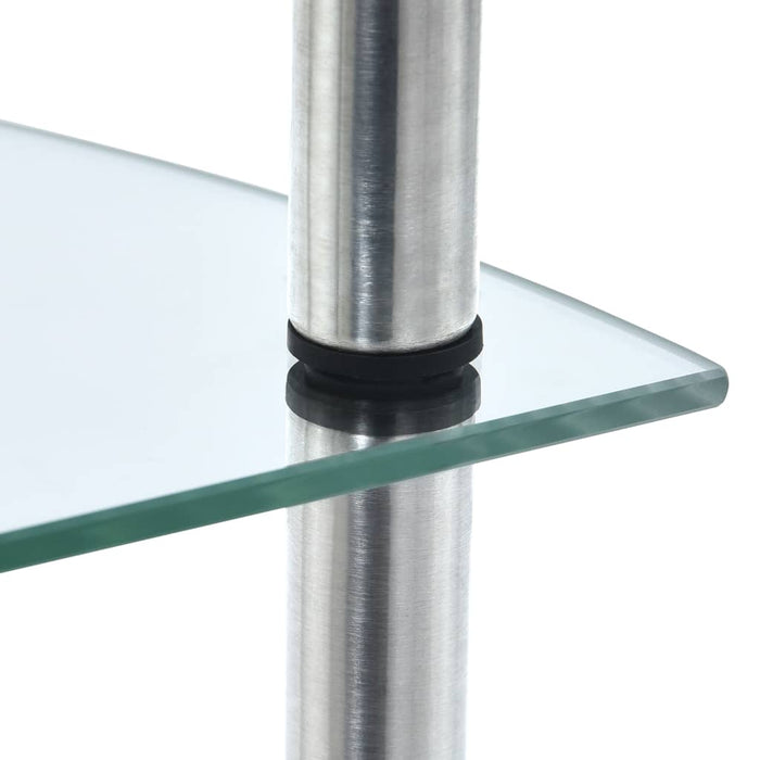 Raft cu 5 niveluri transparent, 30x30x130 cm, sticlă securizată - WALTI WALTI
