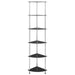 Raft cu 6 niveluri, negru, 30 x 30 x 160 cm, sticlă securizată - WALTI WALTI