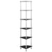 Raft cu 6 niveluri, negru, 30 x 30 x 160 cm, sticlă securizată - WALTI WALTI