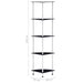 Raft cu 5 niveluri, negru, 30 x 30 x 130 cm, sticlă securizată - WALTI WALTI
