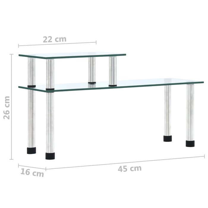 Raft de bucătărie, transparent, 45x16x26 cm, sticlă securizată - WALTI WALTI