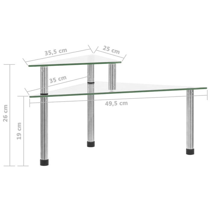 Raft de bucătărie transparent, 49,5x35x19 cm, sticlă securizată - WALTI WALTI
