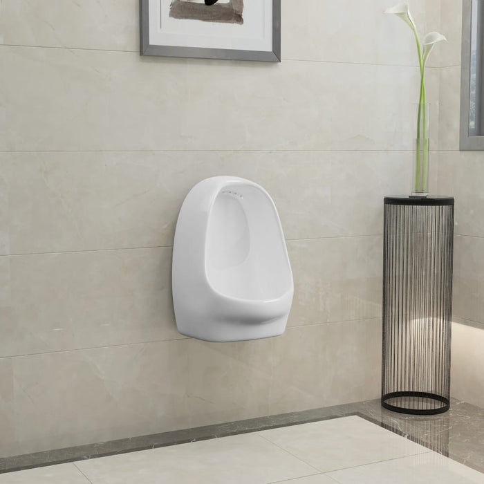 Pisoar de perete cu supapă pentru spălare, alb, ceramică - WALTI WALTI
